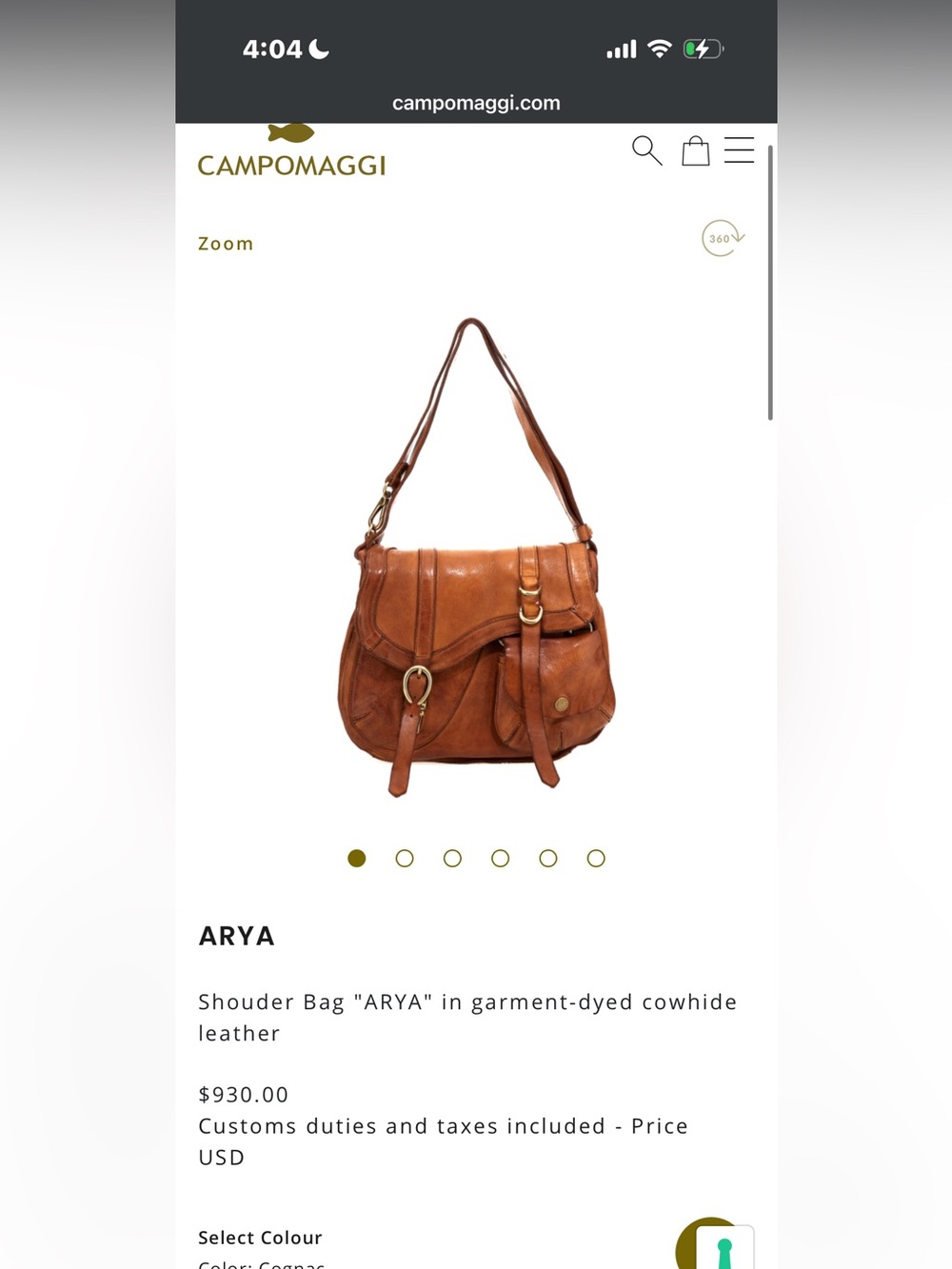 Campomaggi Brown Leather Shoulder Bag - Picture 2 of 9